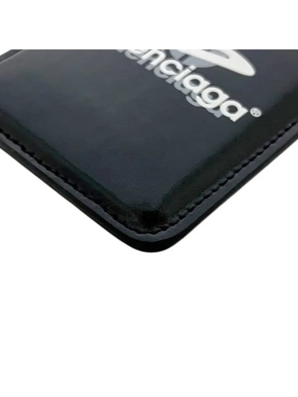 Balenciaga Card Holder Magsafe Black Magnet Leather Case